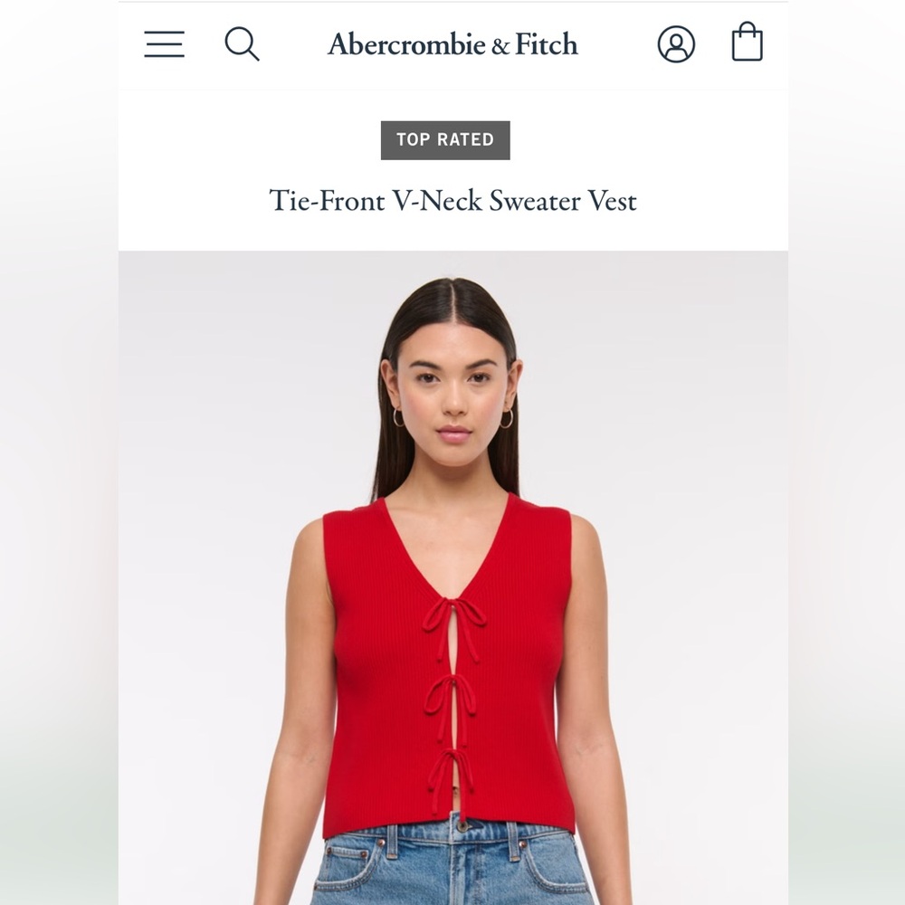 Abercrombie & Fitch Tie-Front V Neck Sweater Vest

NWOT (never worn)